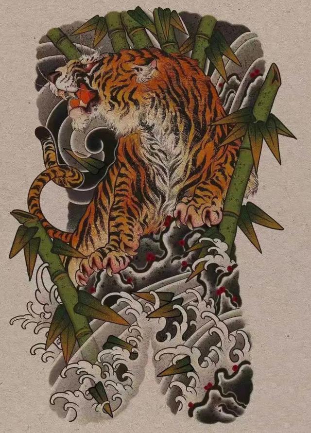 上海由龙纹身整理通体及满背纹身手稿分享