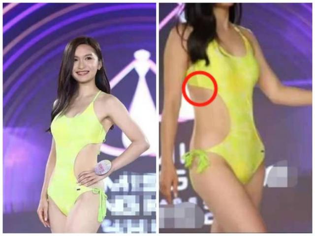 关礼杰女儿参加港姐比赛！穿泳装露出纹身印子，双腿较粗个头矮小